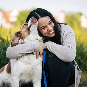 human and dog